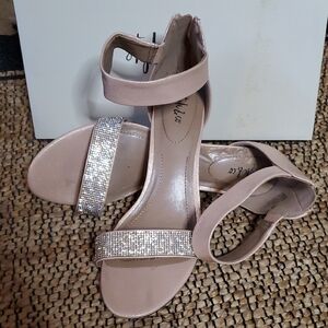 Style & Co. Blush Heels with Rhinestone Strap